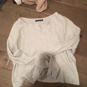 gray button top brandy shirt